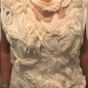 Tsunoda  Paris cotton gauge fliers appliqué top L